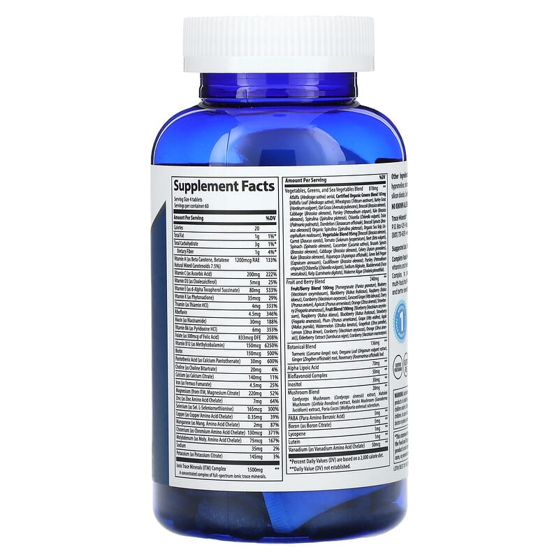 Trace Minerals Research Complete Foods Multi 240 tabs