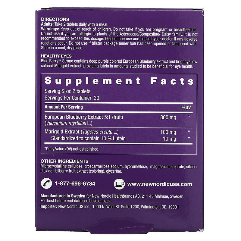 New Nordic Blue Berry Strong 120 tabs