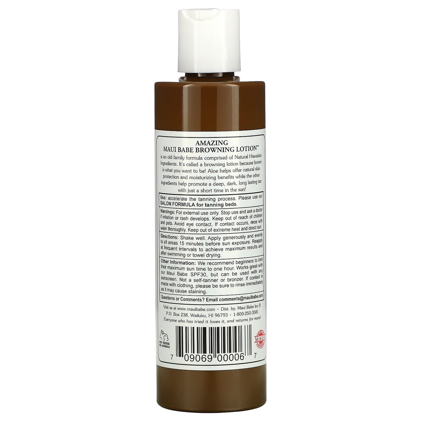 Maui Babe Browning Lotion - All Natural Fast Dark Tan 8 fl.oz