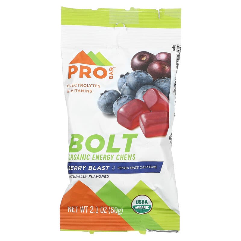 Pro Bar BOLT - Organic Energy Chews Berry Blast 12 pack