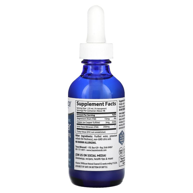 Trace Minerals Research Ionic Copper (3mg) 2 fl.oz