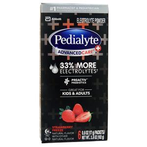 Abbott Pedialyte Advanced Care Strawberry Freeze 6 pckts