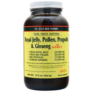 Y.S. Eco Bee Farms Royal Jelly, Pollen, Propolis & Ginseng in Honey 19.5 oz