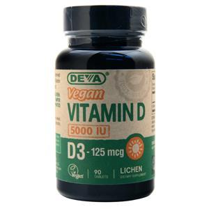 Deva Nutrition Vegan Vitamin D3 (5000IU) 90 tabs