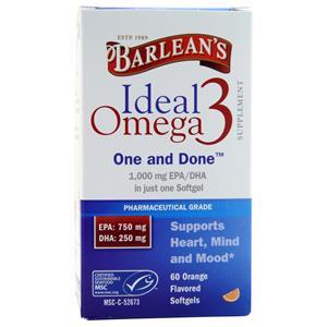 Barlean's Ideal Omega 3 Orange 60 sgels