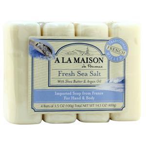 A La Maison Bar Soap Fresh Sea Salt - Value Pack 4 pack