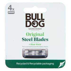 Bulldog Original Steel Blades + Aloe Vera Refill 4 count