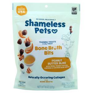 Shameless Pets Bone Broth Bits - Training Treats for Dogs Peanut Butter Bliss 8 oz