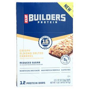 Clif Bar Builders Protein Crisp Bar Crispy Almond Salted Caramel 12 bars