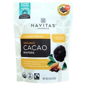 Navitas Organic Cacao Wafers Unsweetened 8 oz