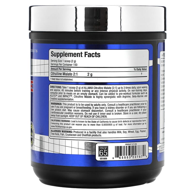 Allmax Nutrition Citrulline + Malate 2:1 300 grams
