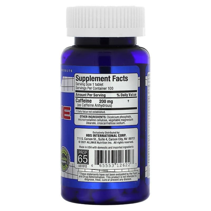 Allmax Nutrition Caffeine 100 tabs
