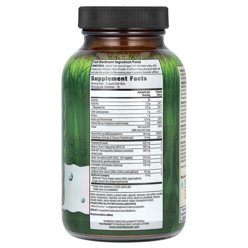 Irwin Naturals VO2 Max Performance Fat Burner 60 sgels