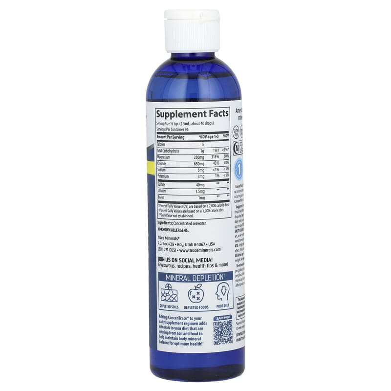 Trace Minerals Research ConcenTrace Trace Mineral Drops 8 fl.oz