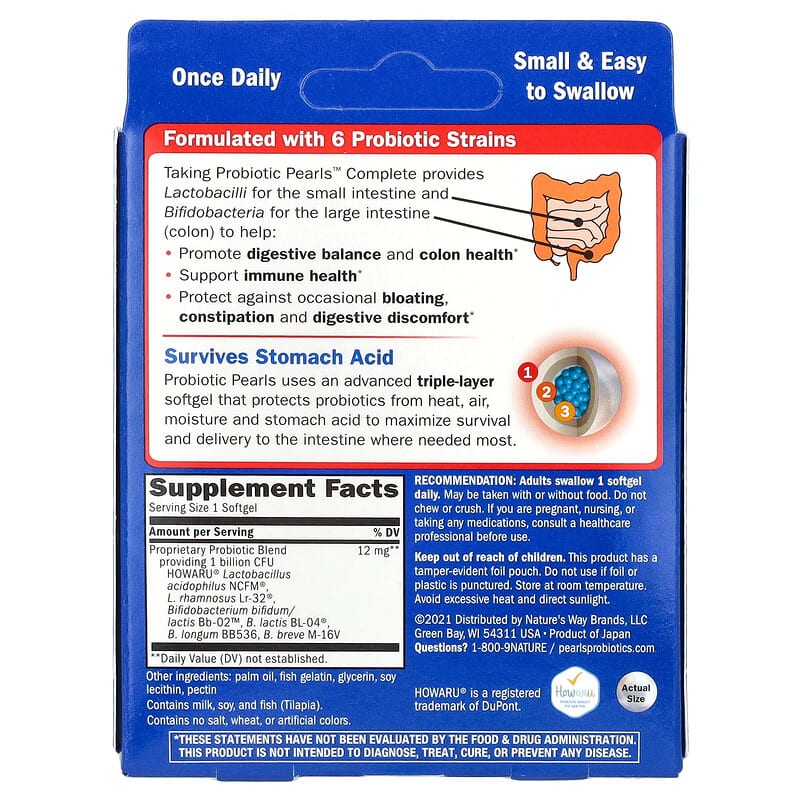 Nature's Way Probiotic Pearls Complete 90 sgels