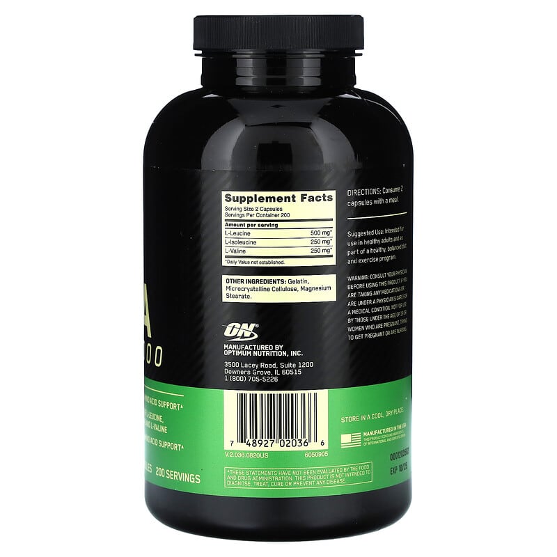 Optimum Nutrition BCAA 1000 400 caps