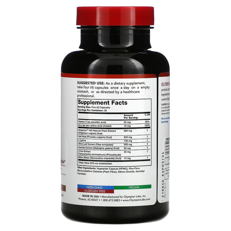 Olympian Labs Herp-Eeze 120 vcaps