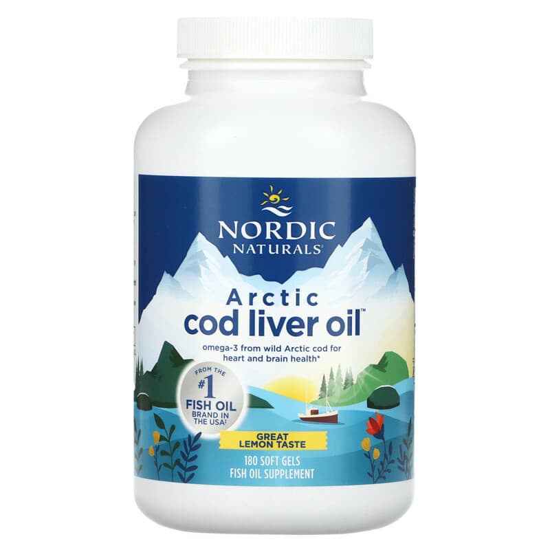 Nordic Naturals Arctic Cod Liver Oil Lemon 180 sgels