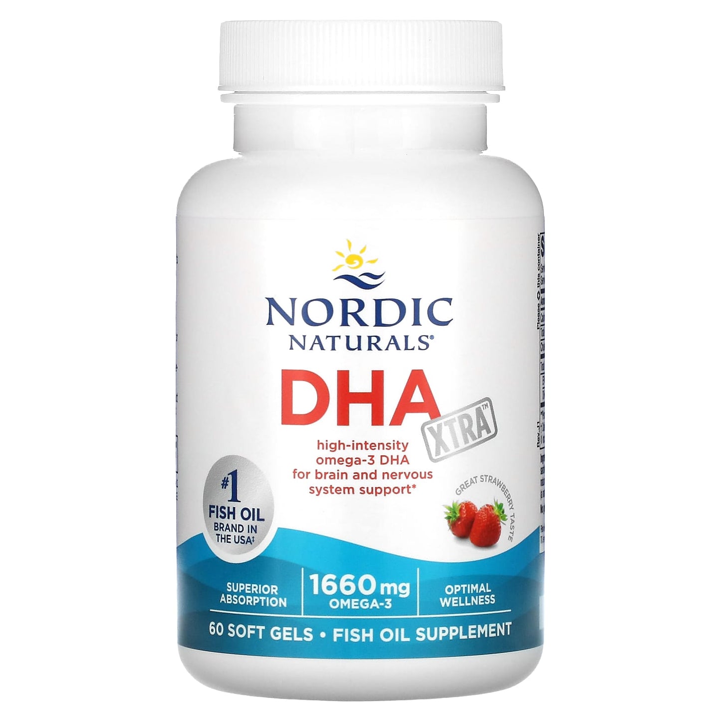Nordic Naturals DHA Xtra Strawberry 60 sgels