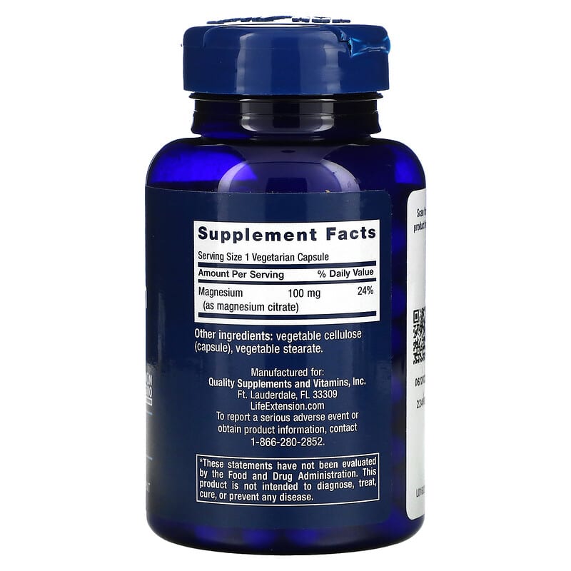 Life Extension Magnesium Citrate (160mg) 100 vcaps