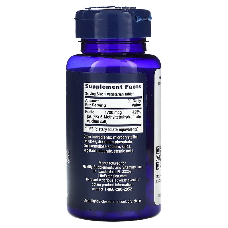 Life Extension Optimized Folate (1000mcg) 100 tabs
