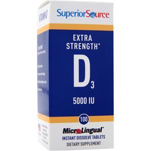 Superior Source MicroLingual Extra Strength D3 (5000IU) 100 tabs