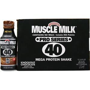 Cytosport Muscle Milk Pro Series 40 RTD (14 fl.oz.) Knockout Chocolate 12 bttls