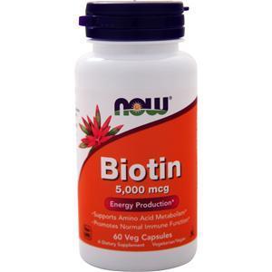 Now Biotin (5000mcg) 60 vcaps