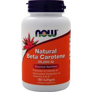 Now Natural Beta-Carotene (25,000 IU) 180 sgels