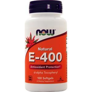 Now E-400 (d-alpha Tocopheryl) 100 sgels