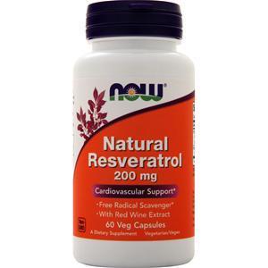 Now Natural Resveratrol - Mega Potency 60 vcaps