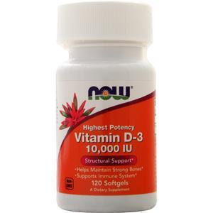 Now Vitamin D-3 (10,000IU) 120 sgels