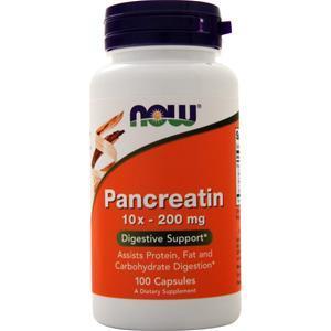 Now Pancreatin 10X (200mg) 100 caps