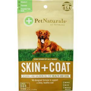 Pet Naturals Of Vermont Skin plus Coat for Dogs of All Sizes 30 chews
