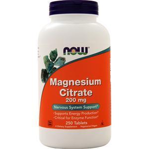Now Magnesium Citrate (200mg) 250 tabs