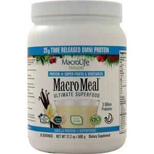 Macrolife Naturals Macro Meal Ultimate Superfood Vanilla 21.2 oz