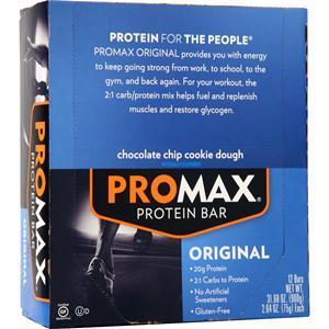 Promax Original Protein Bar Choc. Chip Cookie Dough 12 bars