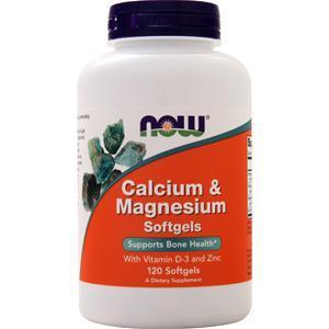 Now Calcium & Magnesium with Vitamin D and Zinc 120 sgels