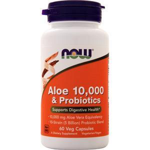 Now Aloe 10,000 & Probiotics 60 vcaps