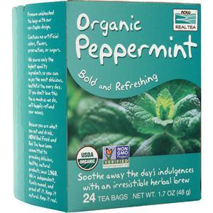 Now Real Tea - Organic Peppermint 24 pckts