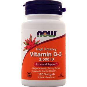 Now Vitamin D-3 (2000IU) 120 sgels