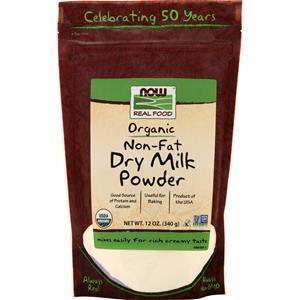 Now Certified Organic Non-Fat Dry Milk Powder 12 oz