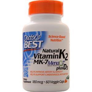 Doctor's Best Natural Vitamin K2 - MK-7 plus D3 60 vcaps