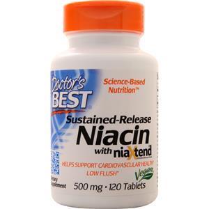 Doctor's Best Sustained-Release Niacin with NiaXtend (500mg) 120 tabs