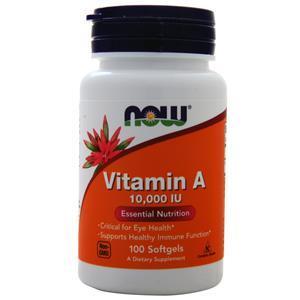 Now Vitamin A (10,000IU) 100 sgels
