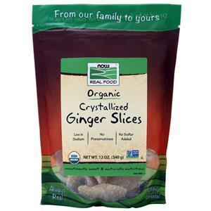 Now Organic Crystallized Ginger Slices 12 oz