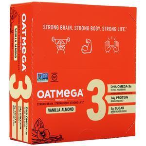 Boundless Nutrition Oatmega Grass Fed Whey Protein Bar Vanilla Almond 12 bars