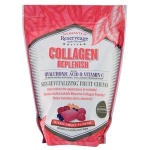Reserveage Organics Collagen Replenish with Hyaluronic Acid & Vitamin C Mixed Fruit 60 chews
