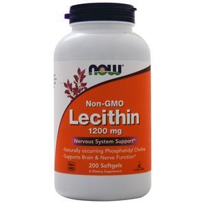 Now Lecithin Non-GMO (1200mg) 200 sgels