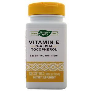 Nature's Way Vitamin E - D-Alpha Tocopherol 100 sgels